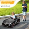 LEADZM Lamborghini Poison Small Dual Drive 12V 4.5AH with 2.4G Remote Control Sports Car Electric Car Black